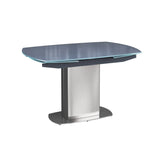 Flow Swivel Grey Glass Extending Dining Table - Pendle Village Furniture